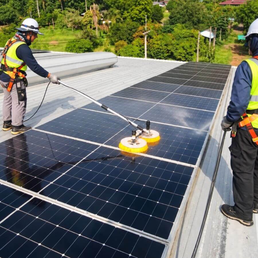 งานล้างแผงโซล่าเซลล์จาก PSolarclean